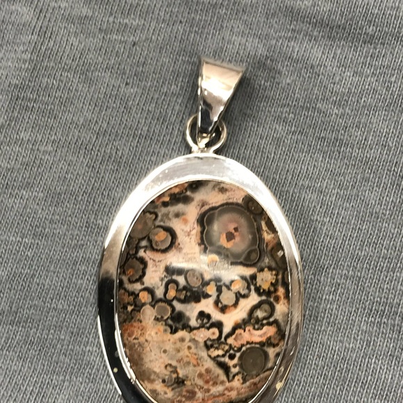 Vintage RARE Taxco Leopard Jasper Sterling 925 Pendant - Picture 3 of 12